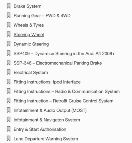 Audi A4 B8 (2008-2015) repair manual