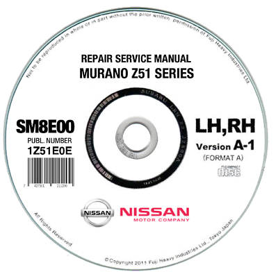 Nissan Murano Z51 (2008-2014) manuale officina - repair manual FAST