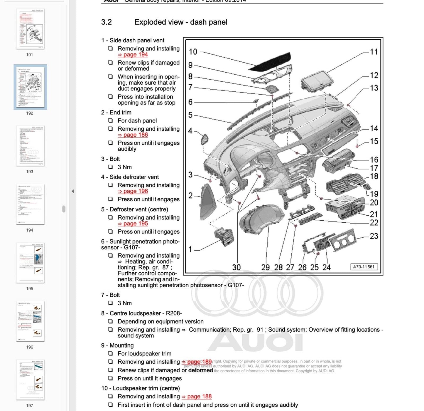 Audi Q3 (U86) 2011-2018