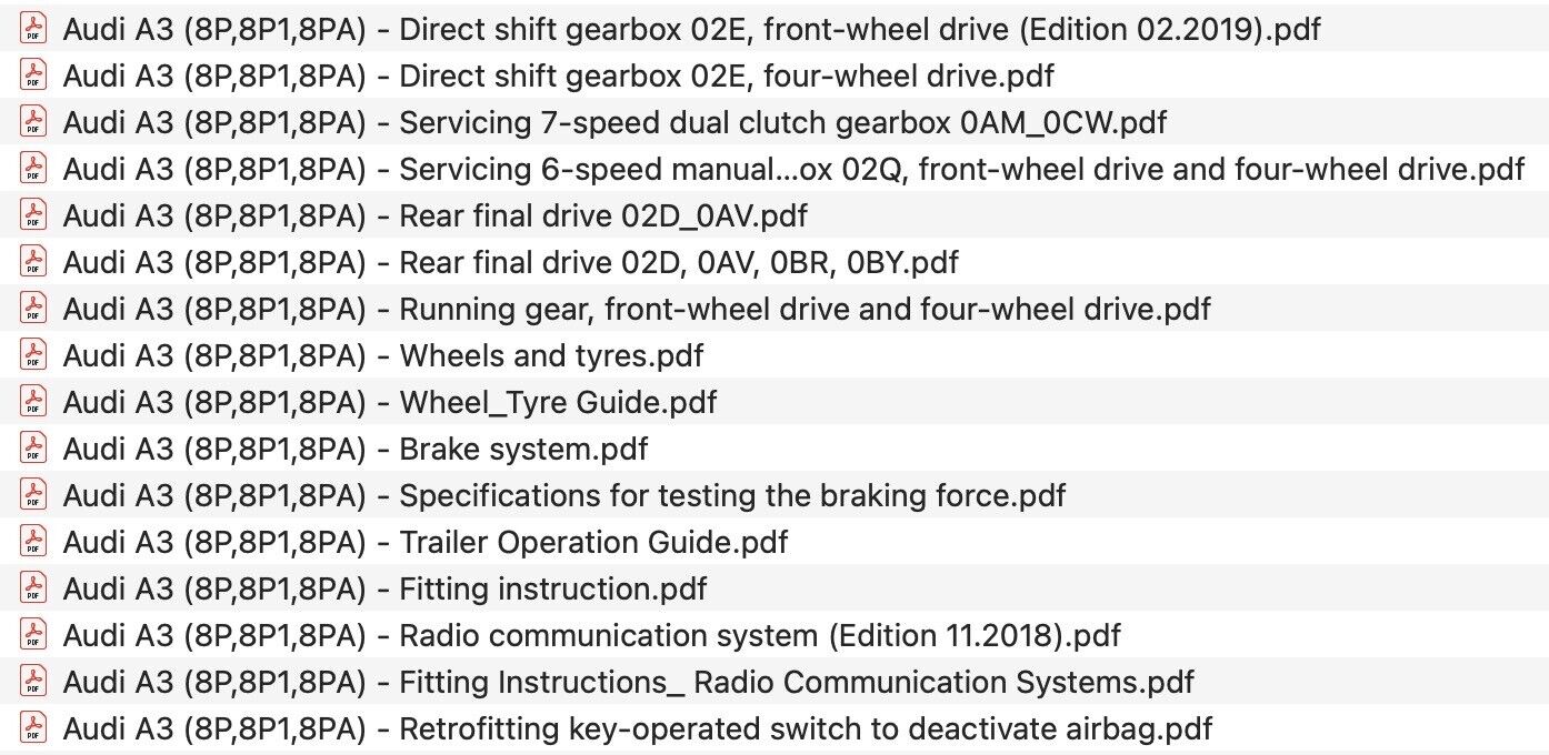 Audi A3 (8P) 2003-2008