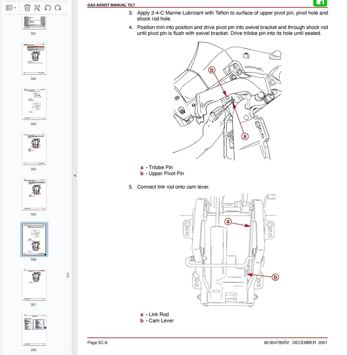 Mercury Mariner 25 cv Bigfoot 4 stroke fuoribordo repair manual FAST