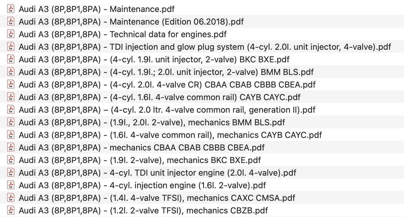 Audi A3 (8P) 2003-2008