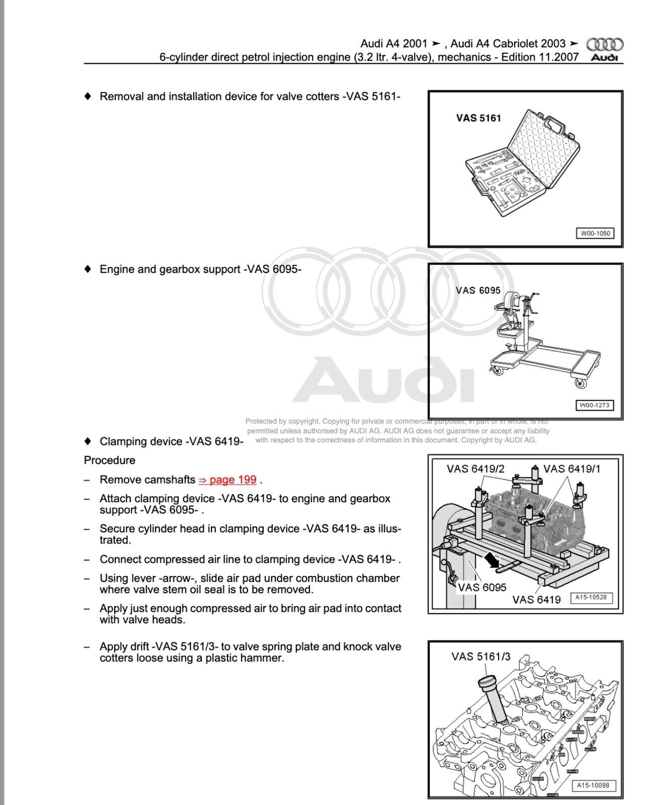 Audi A4 Cabriolet (2003-2009) manuale riparazione