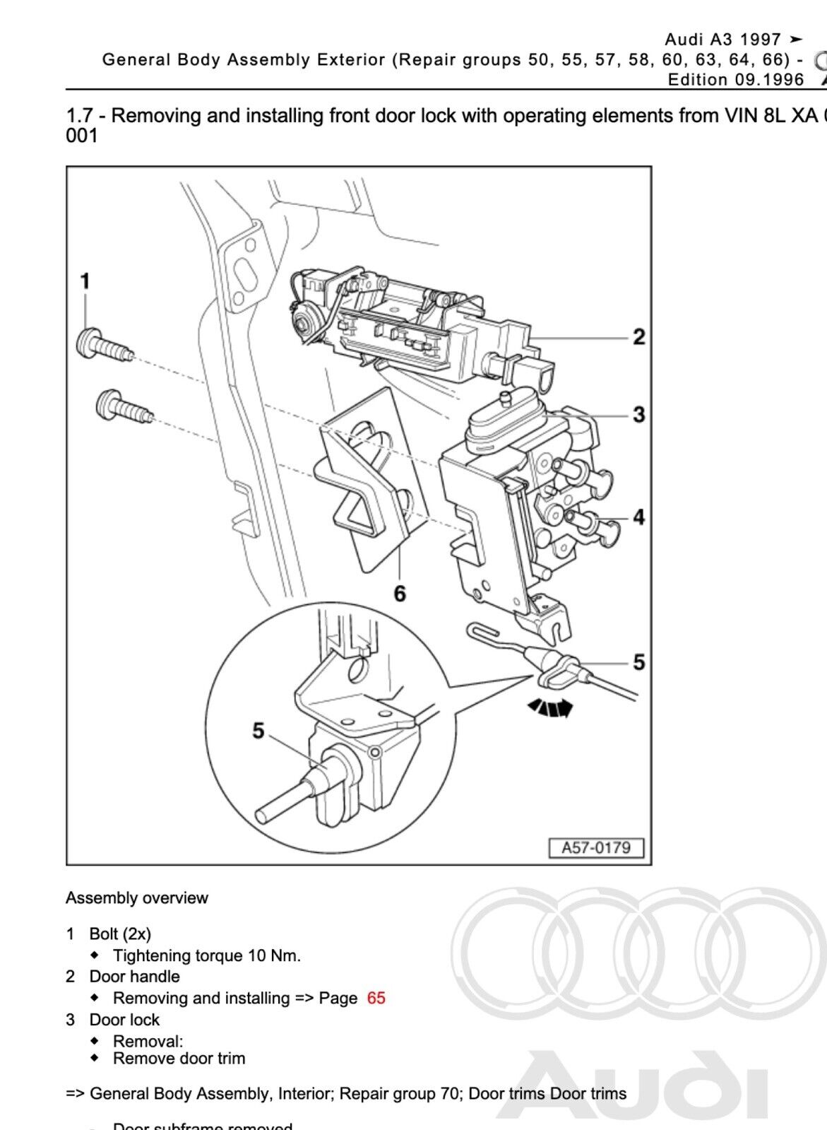 Audi A3 (8L) 1997-2003 repair manual