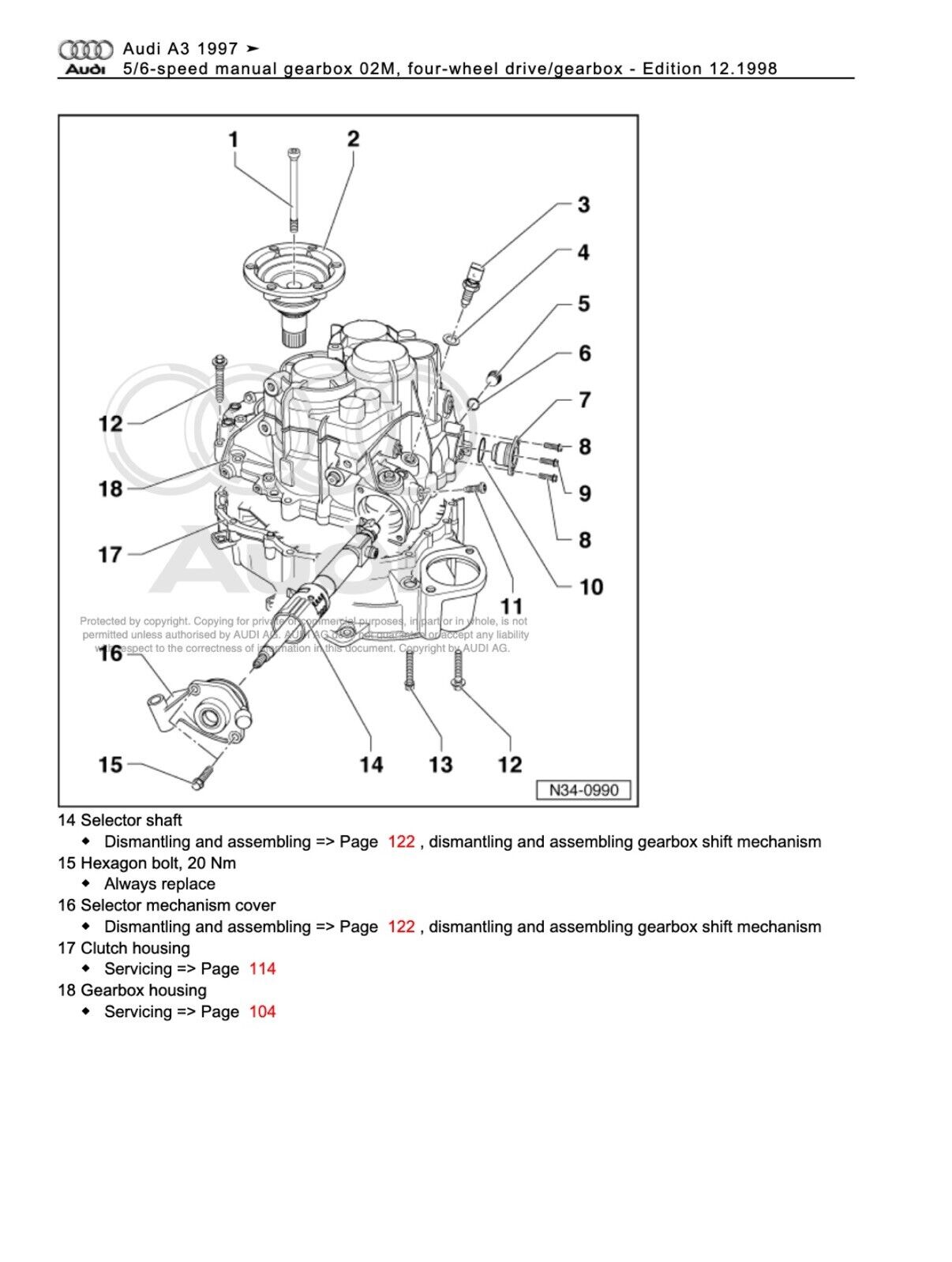 Audi A3 (8L) 1997-2003 repair manual