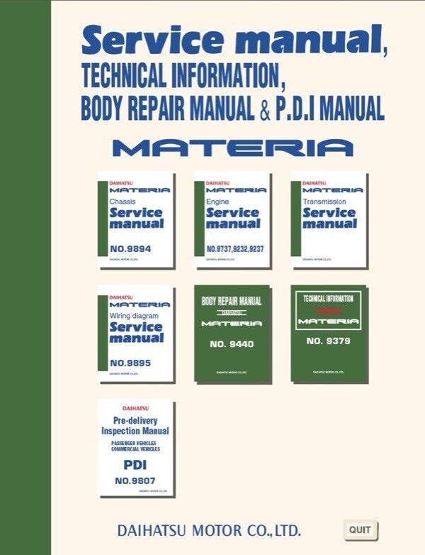 Daihatsu Materia manuale officina - repair manual FAST