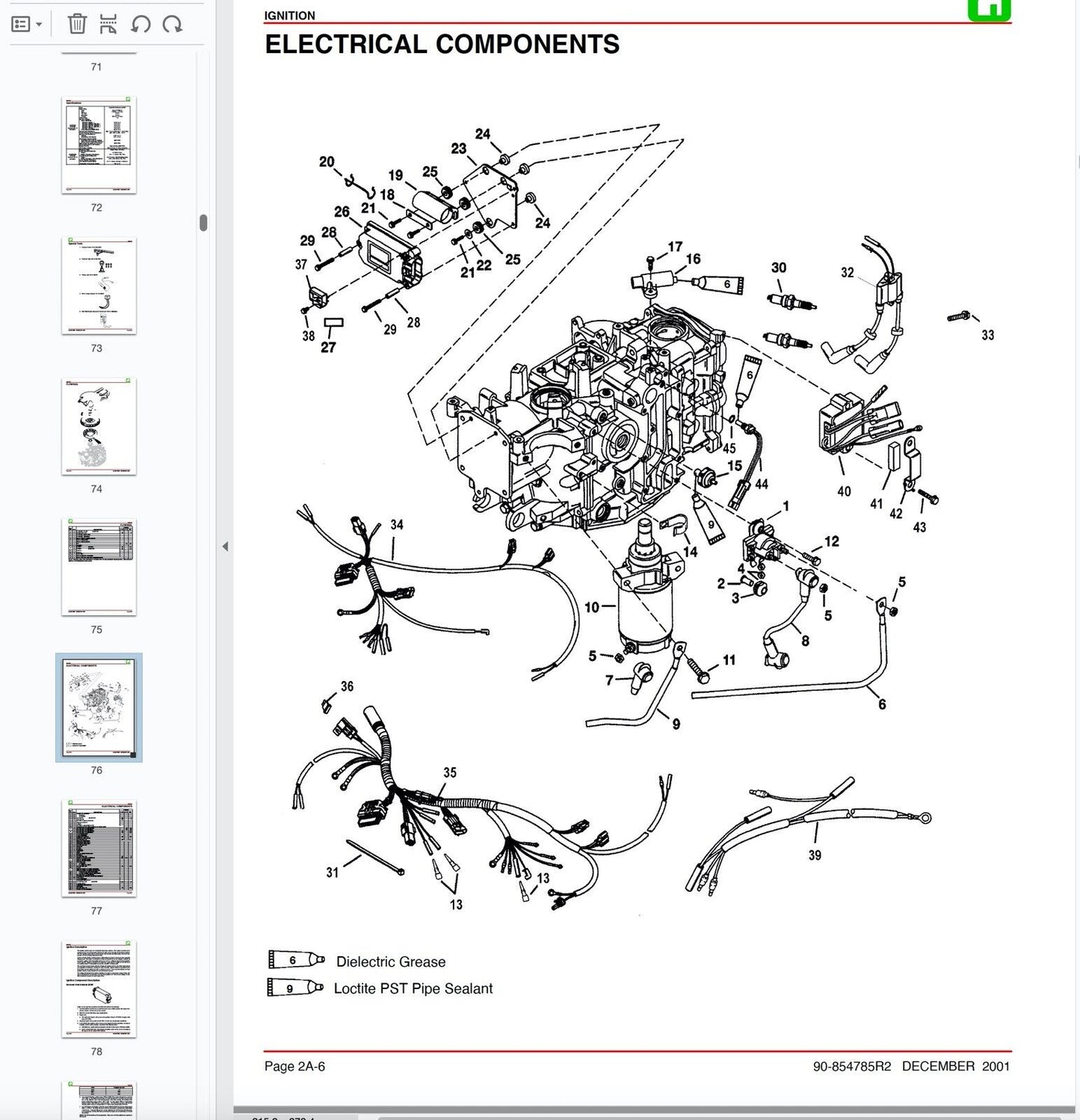 Mercury Mariner 25 cv Bigfoot 4 stroke fuoribordo repair manual FAST