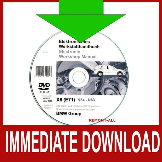Bmw X6 (E71) 2009-2014 manuale officina - rapir manual FAST