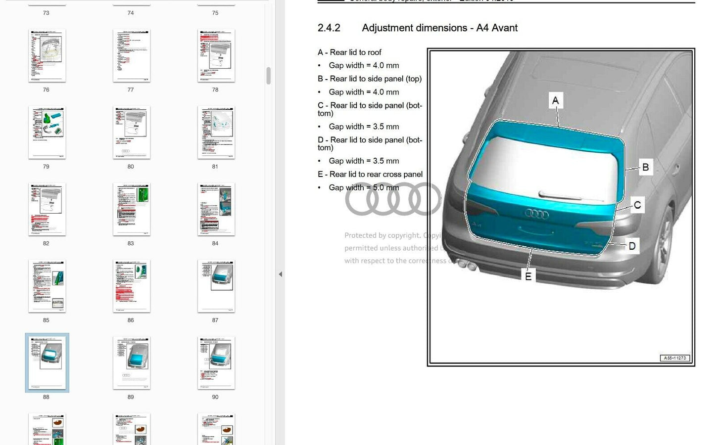 Audi A4 B9 (2015-2020) manuale riparazione