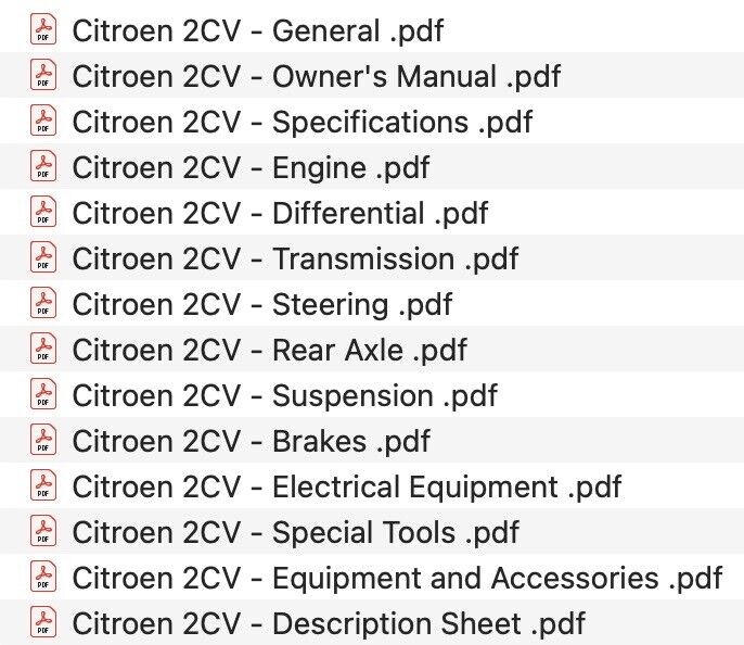 Citroen 2CV 4/6 (Model Year 1970…)  manuale officina repair manual FAST