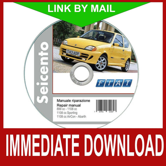 Fiat Seicento (1998-2005)  manuale officina repair  manual (ENGLISH) FAST