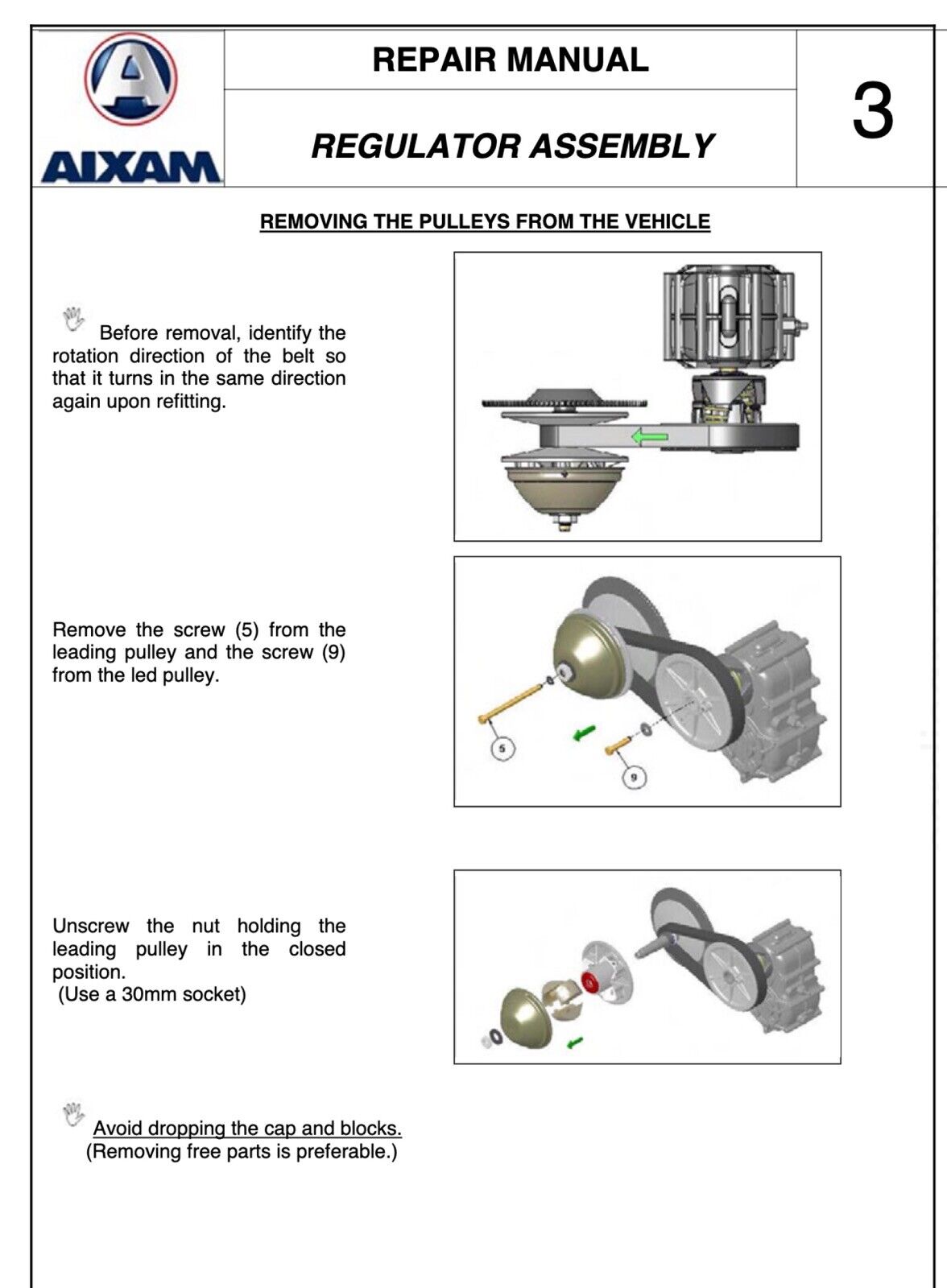 AIXAM Crossline (engines LGW523/627) workshop manual