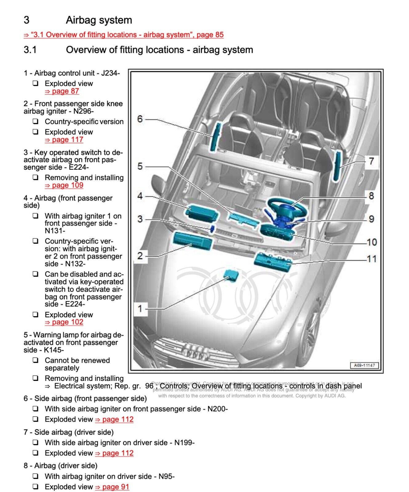 Audi A3 (8V) 2013-2020 manuale riparazione