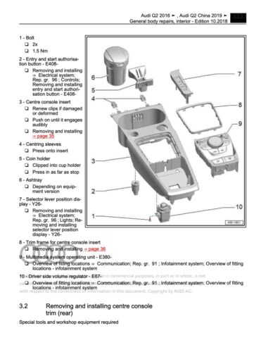 Audi Q2 (2016-2020) repair manual