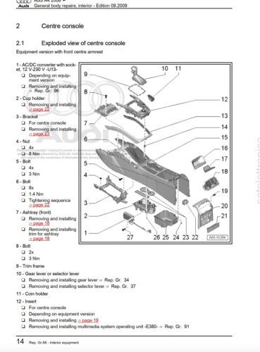 Audi A4 B8 (2008-2015) repair manual