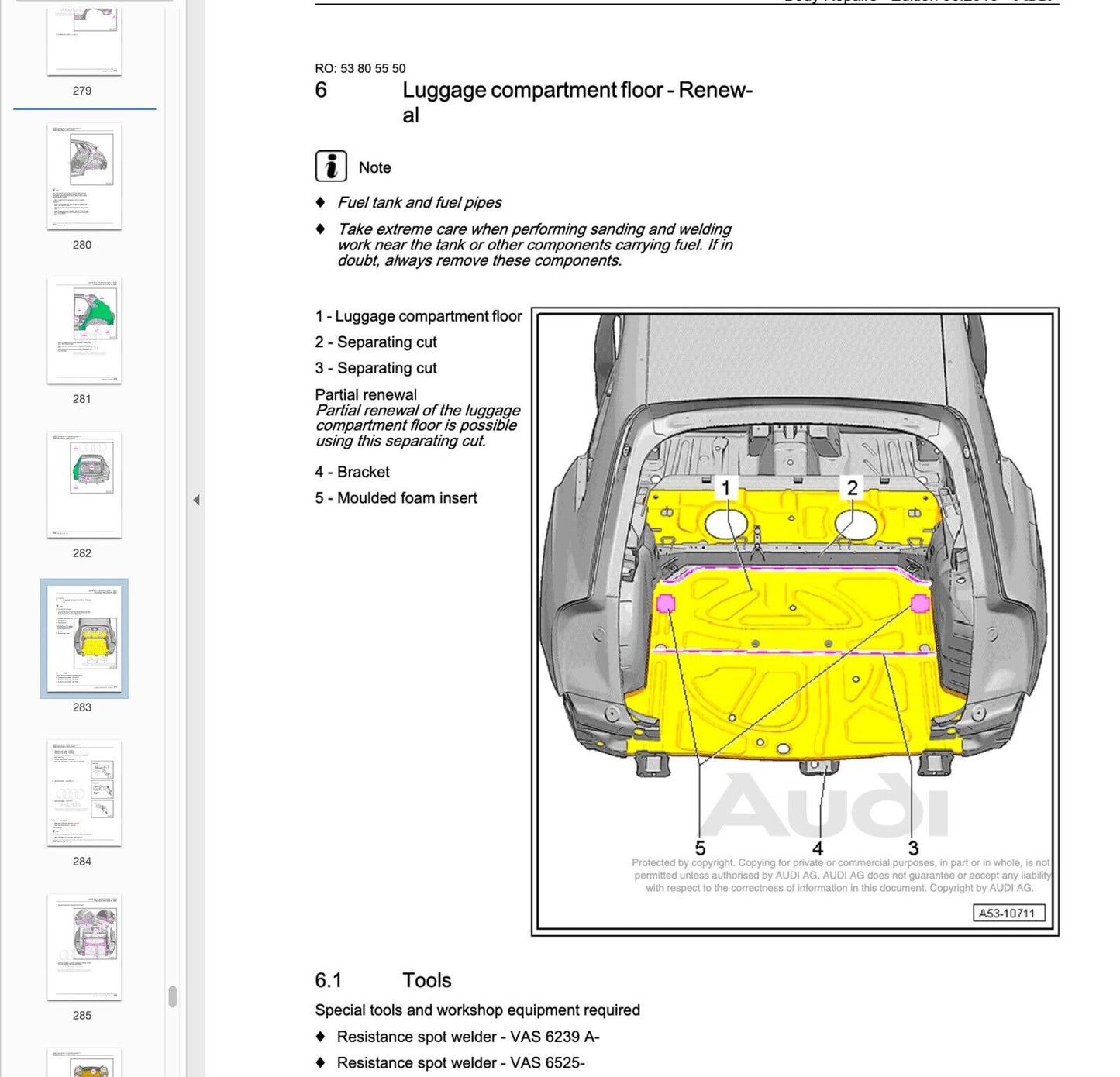 Audi Q3 (U86) 2011-2018 repair manual