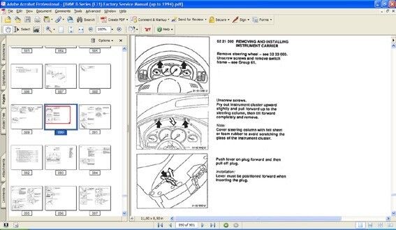 Bmw 840 - 850 Serie 8 (E31) workshop manual repair manual FAST 