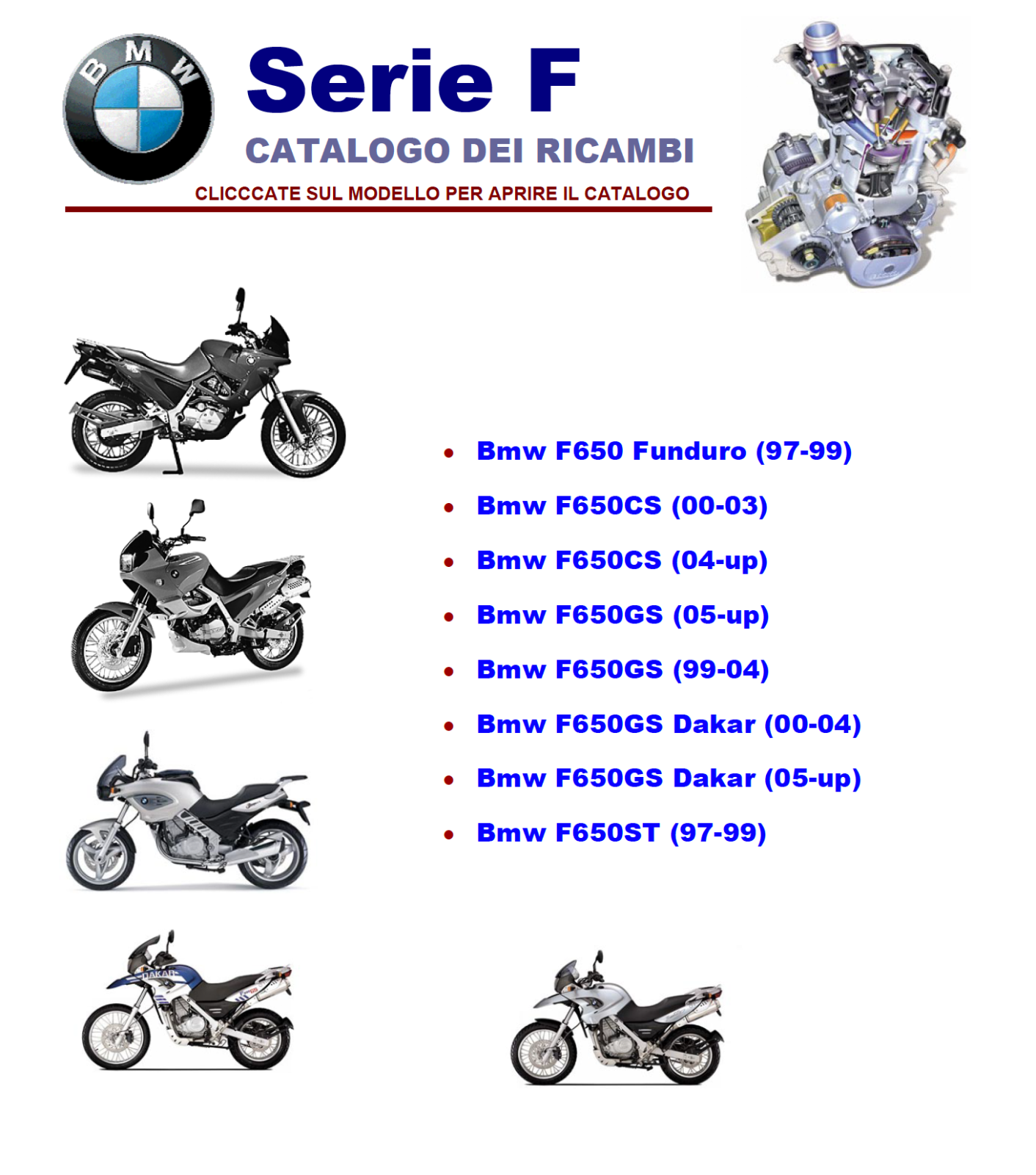 Bmw motociclette serie F (1997-2007) EPC