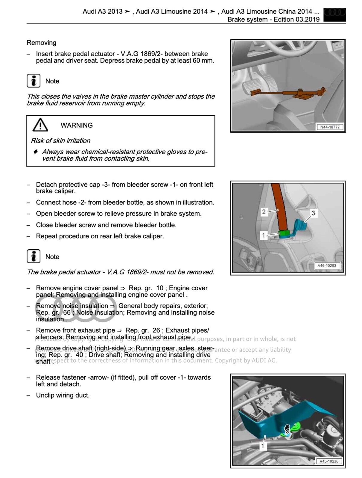 Audi A3 (8V) 2013-2020 repair manual