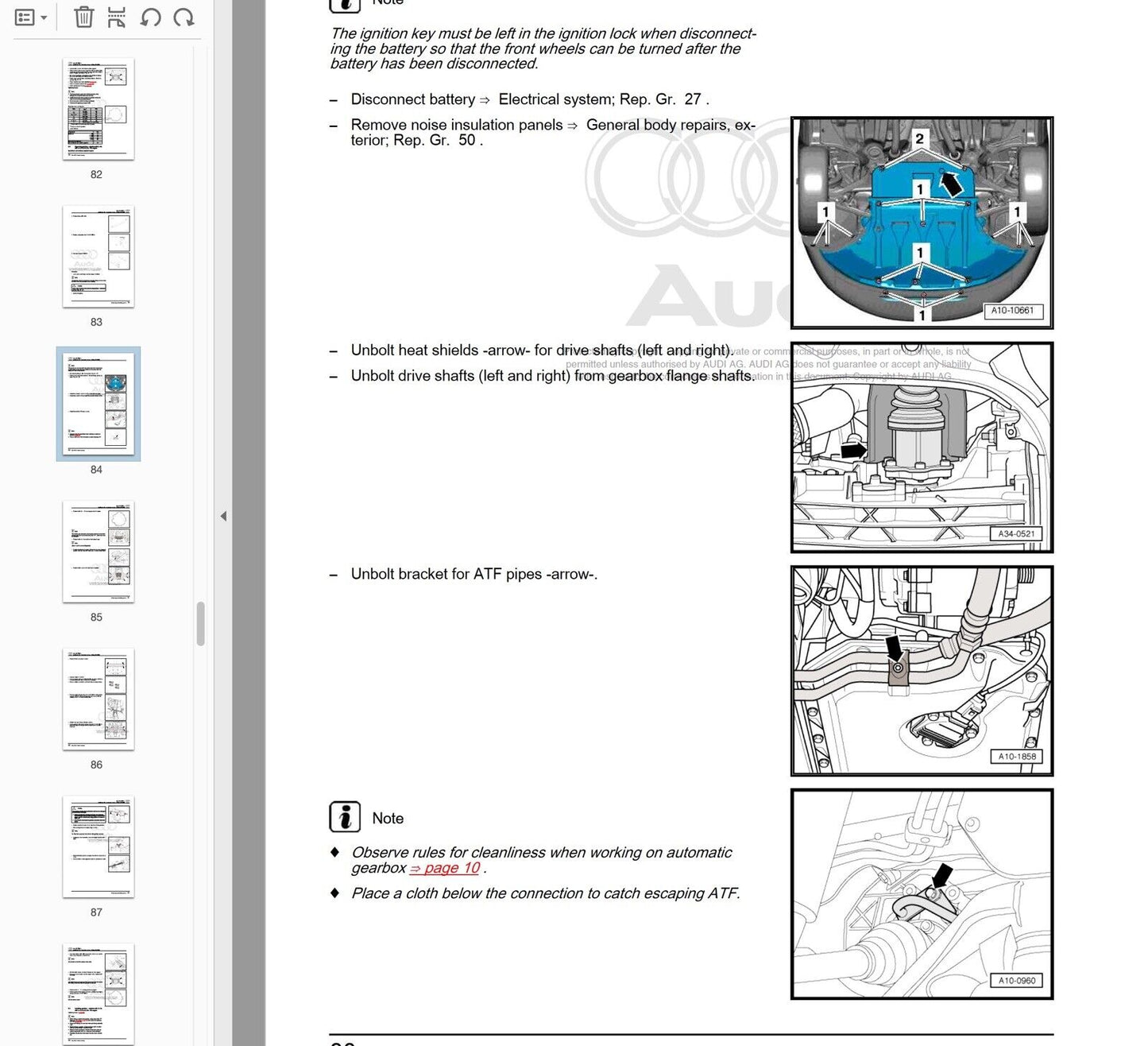 Audi A6 (C6) 2005-2011 repair manual