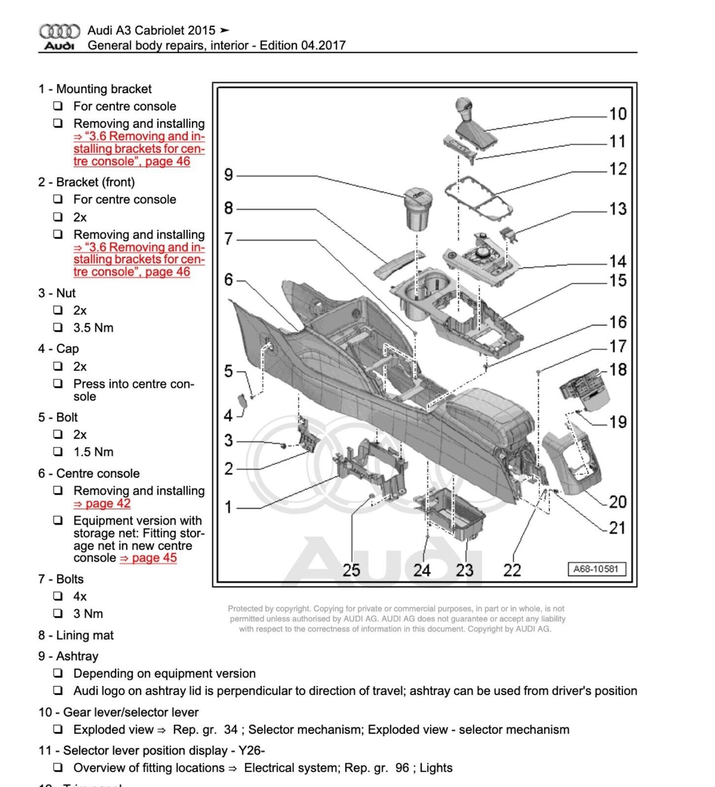 Audi A3 (8V) 2013-2020 repair manual