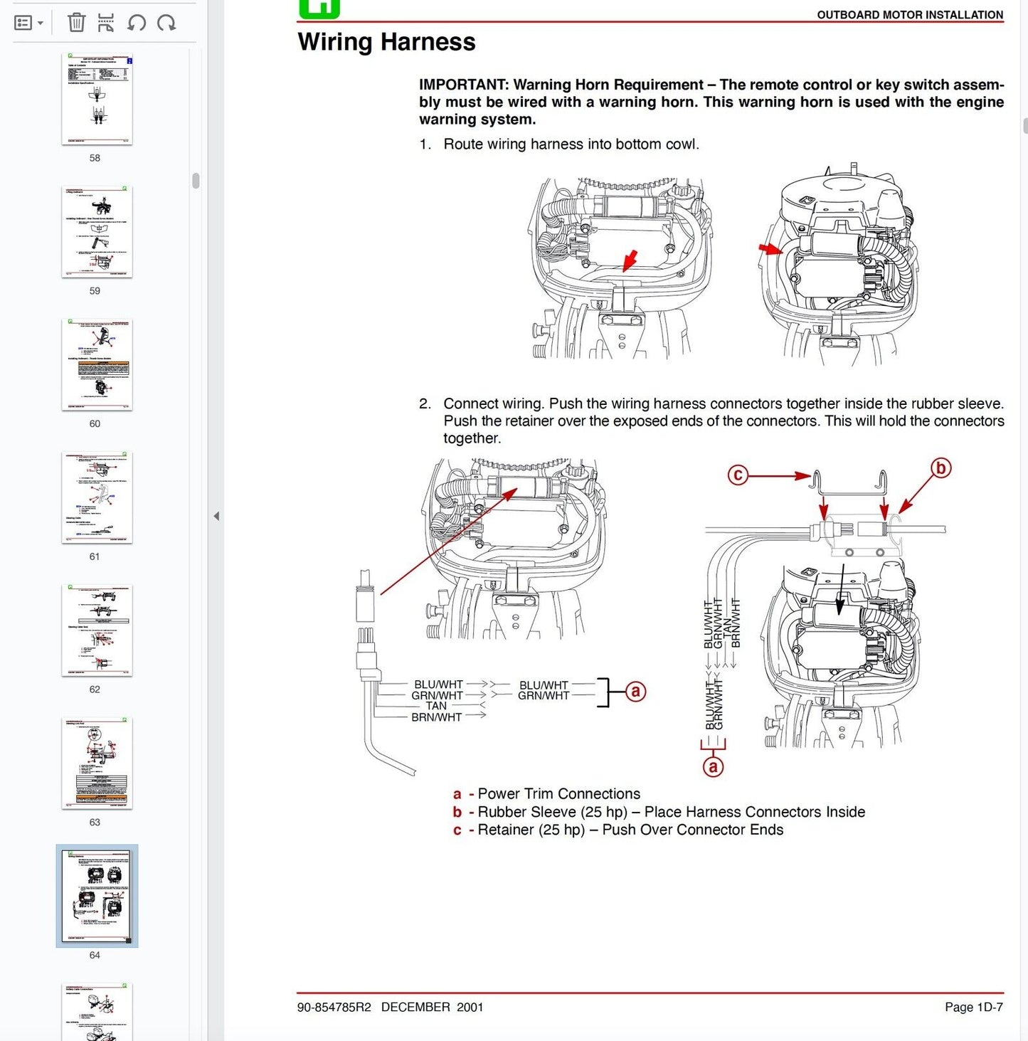 Mercury Mariner 25 cv Bigfoot 4 stroke fuoribordo  repair manual FAST