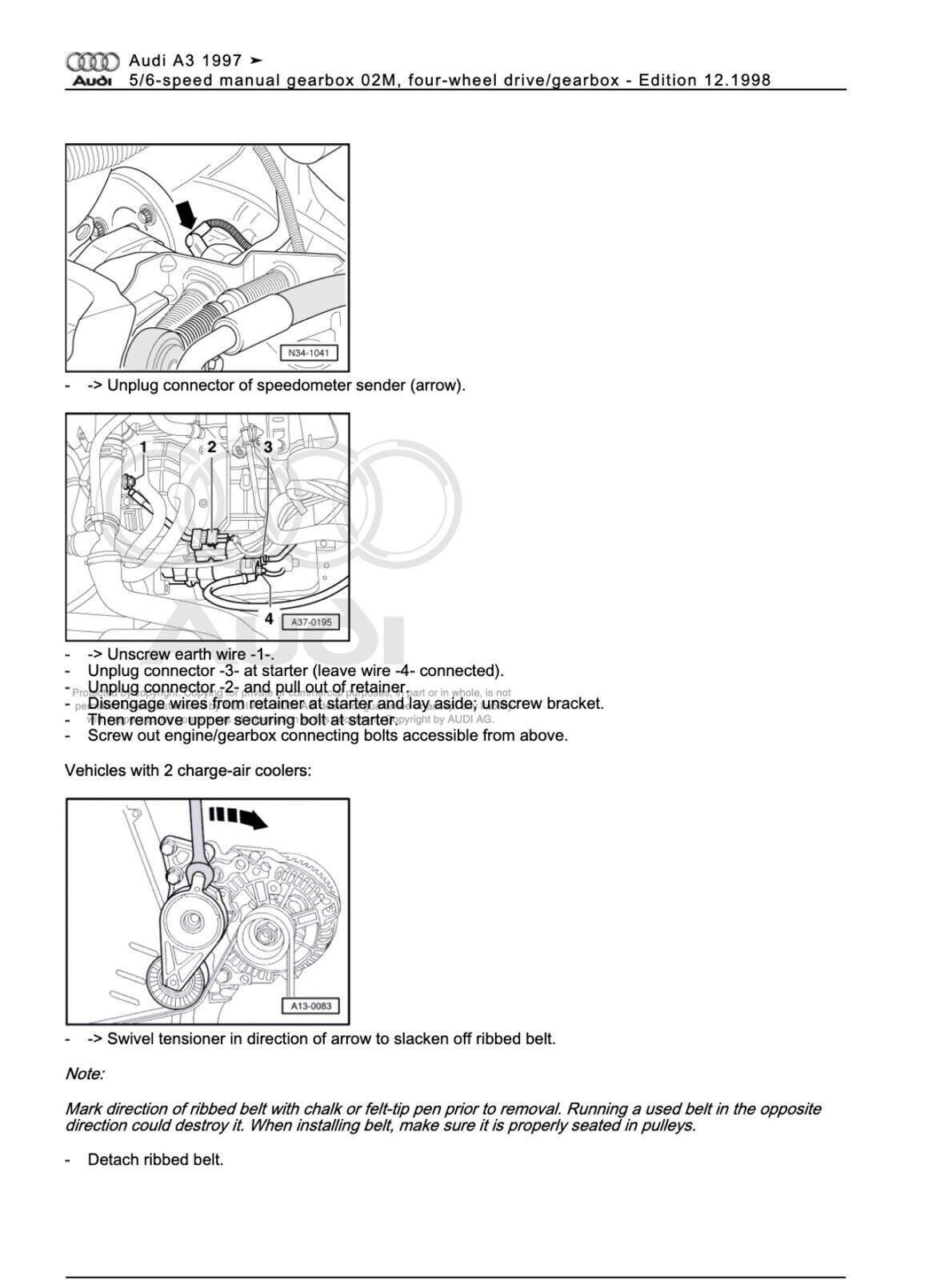 Audi A3 (8L) 1997-2003 repair manual