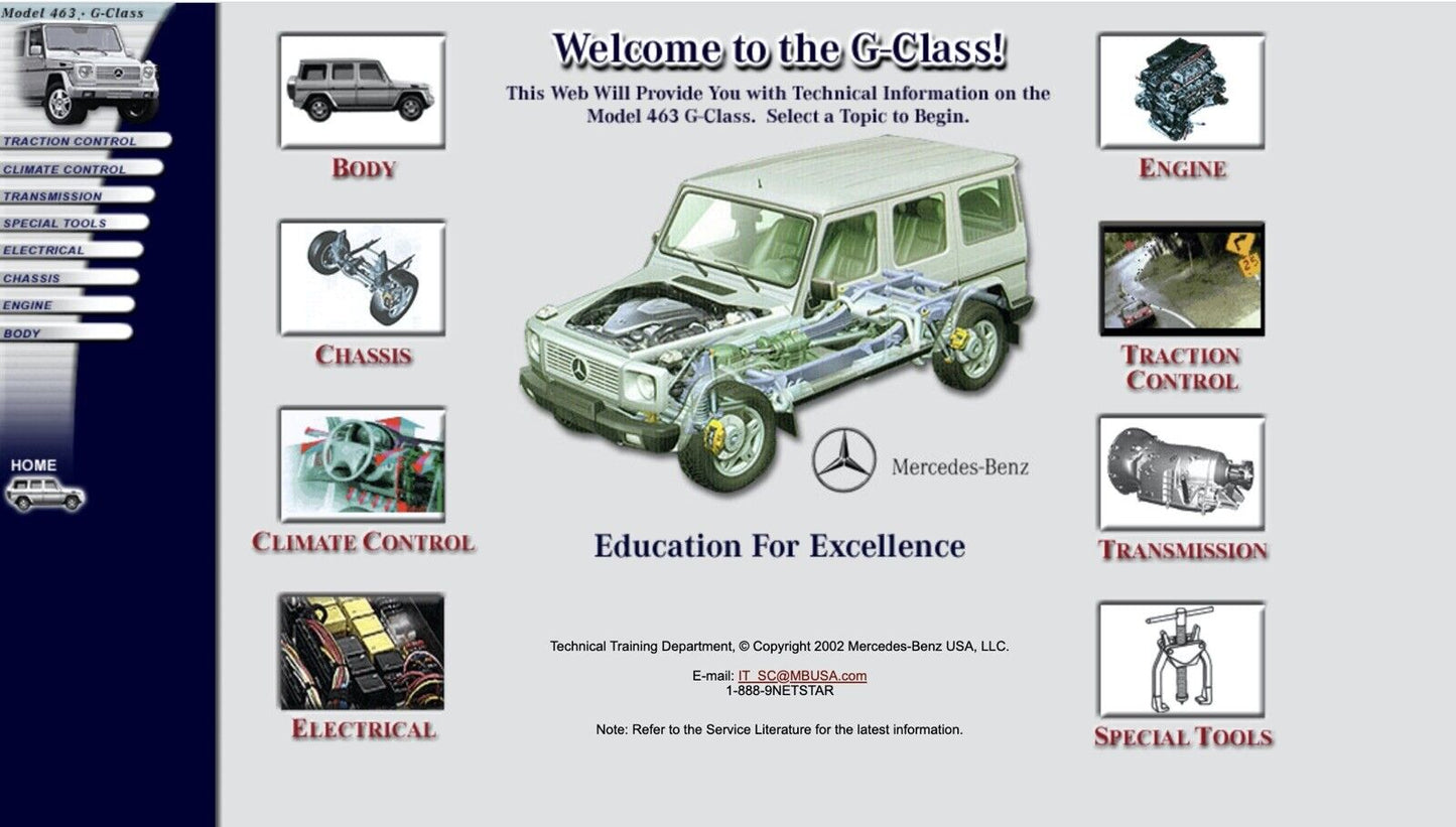 Mercedes Classe G W463 (200/230/300 GE-250/300 GD)